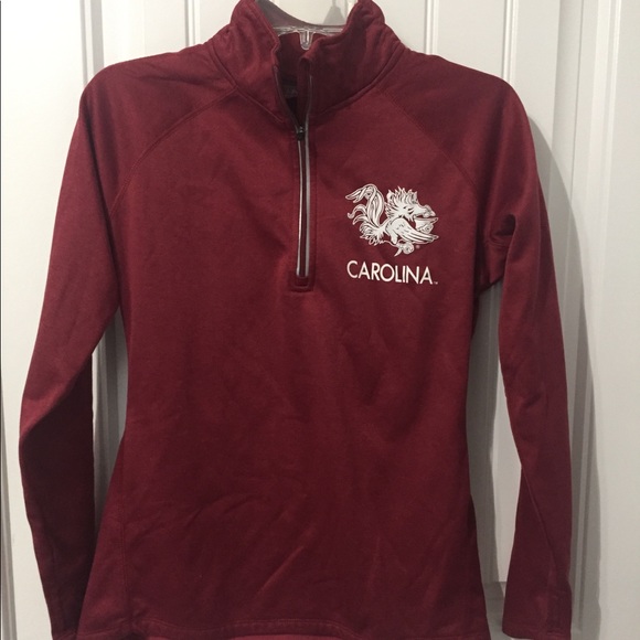 Kights Apparel Jackets & Blazers - Carolina Garnet Quarter Zip Carolina Pullover